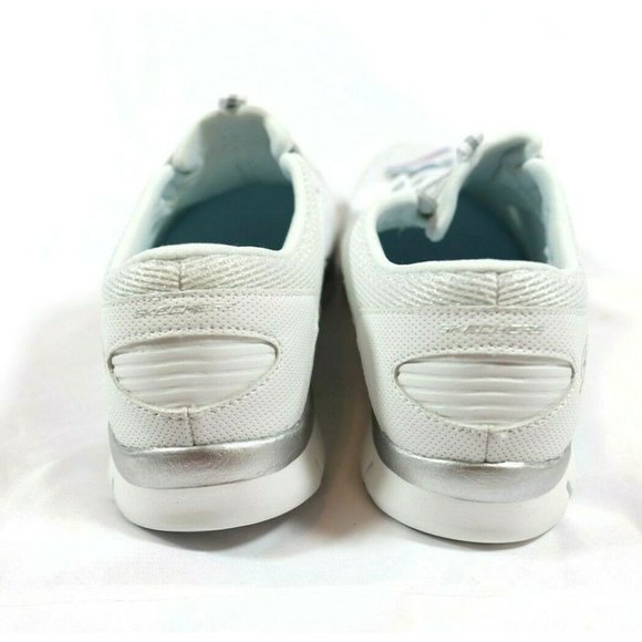 Skechers Womens Gratis Strolling White Silver - Picture 3 of 7